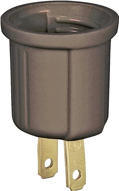 738b-box Keyless Lamp Socket Adapter, 660 Watts, 250 Volts, Brown