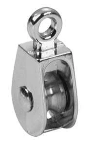 T7655120 1-1/4" Rigid Eye Single Rope Pulley, 3/8" Rope, 110 Lb Wll, 10 Pk