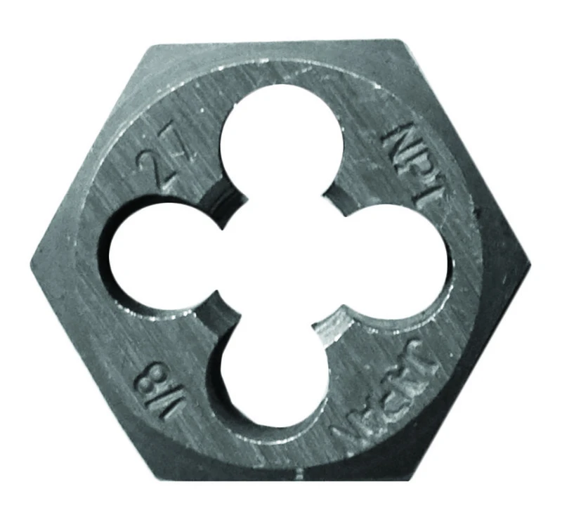 Hexagon Pipe Die, 1/8-27 National Pipe Thread, 1-In.