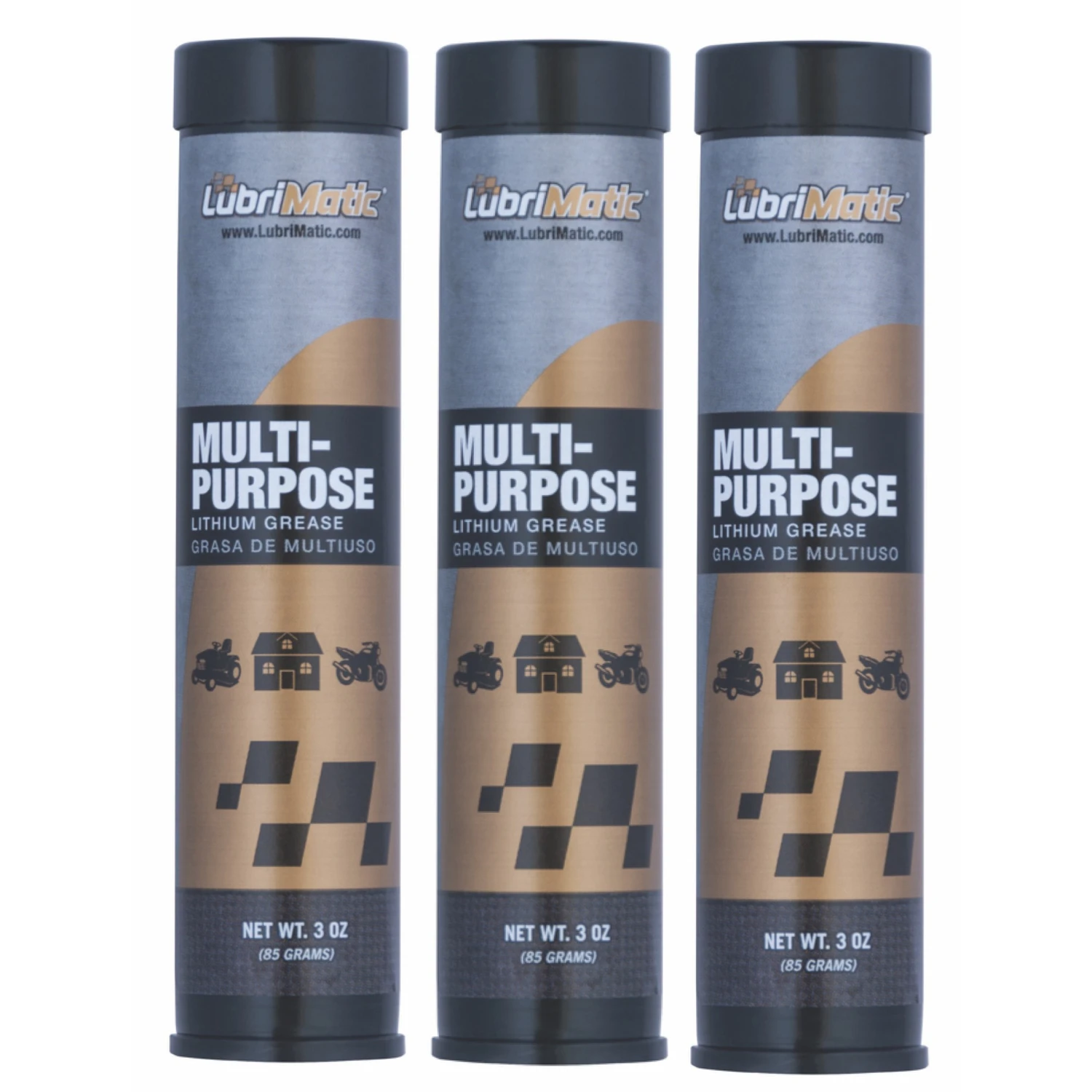 LubriMatic 11312 Multi-Purpose Lithium Grease, 3 oz Cartridge, Black