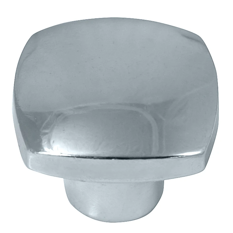 Aventura Square Cabinet Knob 1-1/2 In. Polished Chrome, Model 74426, 1 Pk