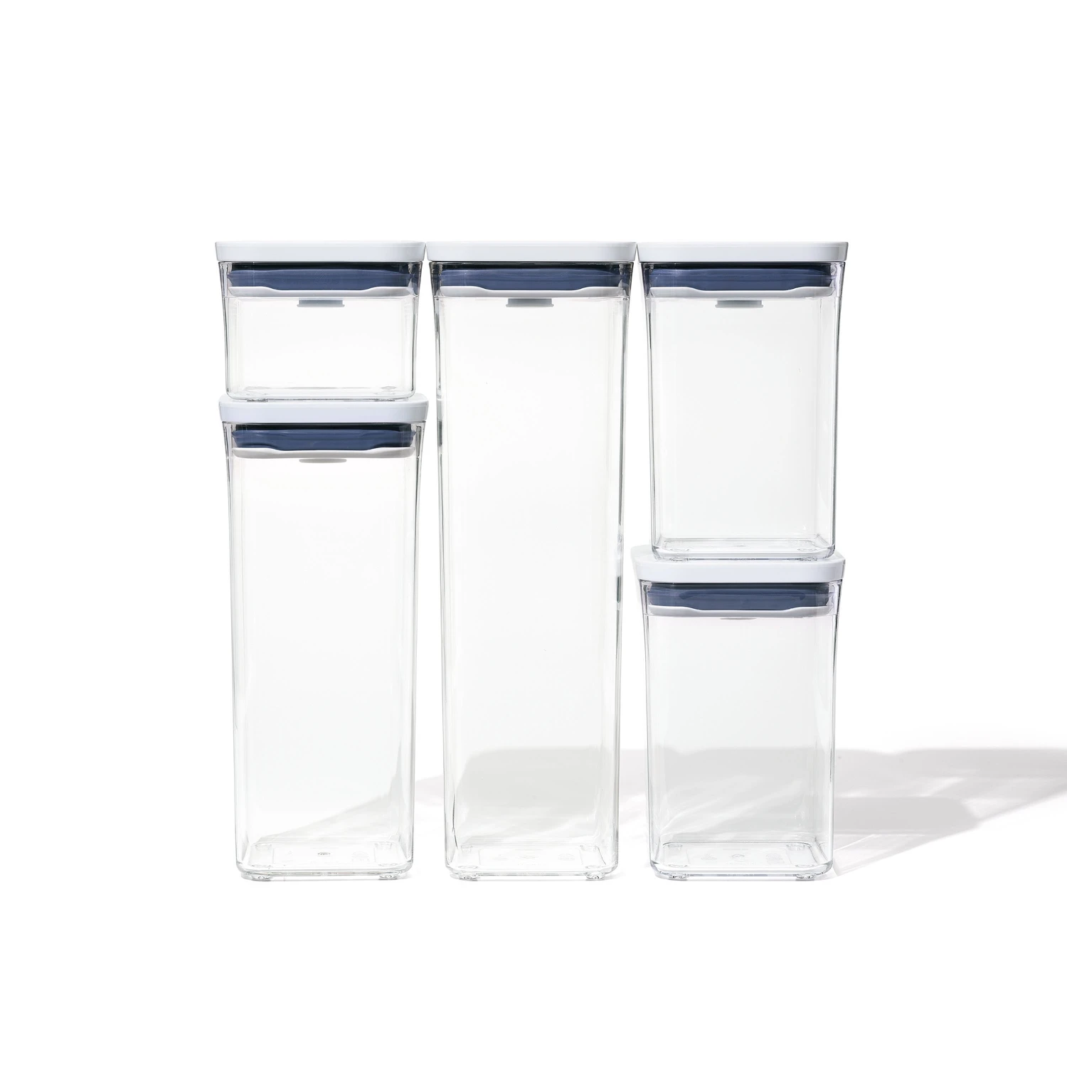 5-piece Pop Food Storage Container Set, Clear With Airtight Lids