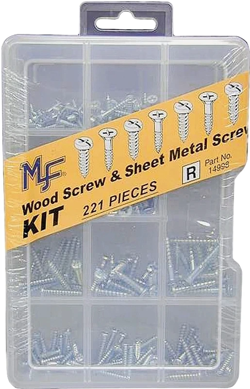 14998 221-piece Wood & Sheet Metal Screw Assortment Kit