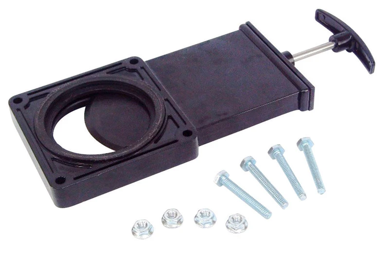 US Hardware RV-513B Waste Gate, Black, ABS/Stainless Steel
