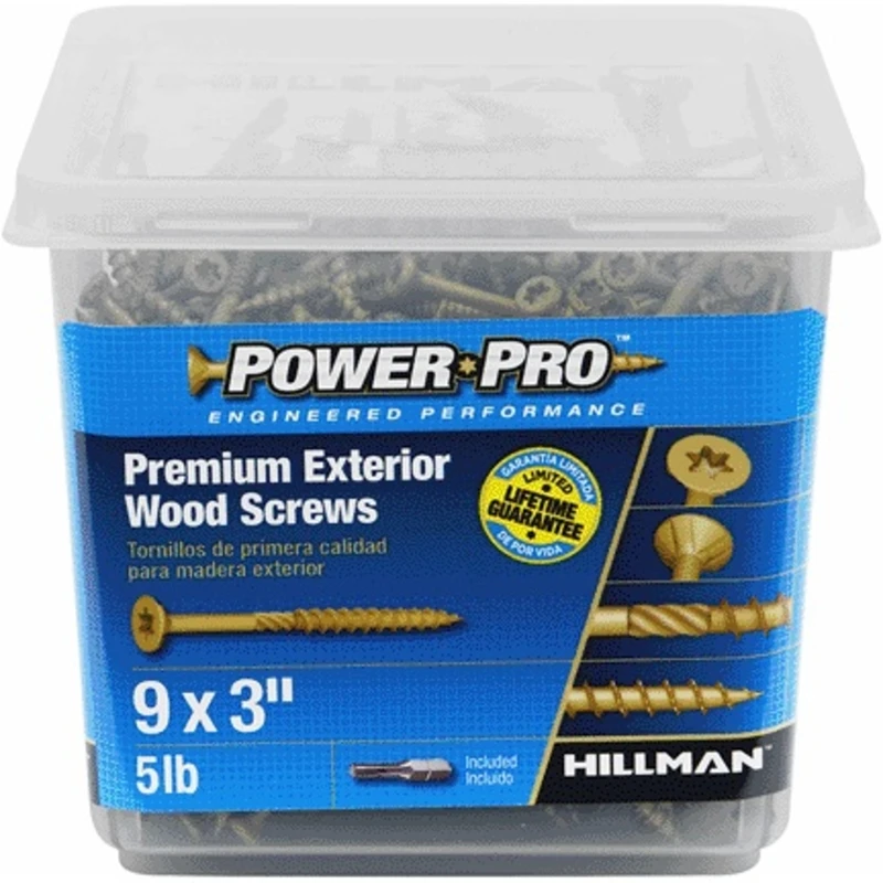 Power Pro No. 9 x 3 in. L Star Flat Head Ceramic Coated Steel Deck Screws 5 lb. 417 pk