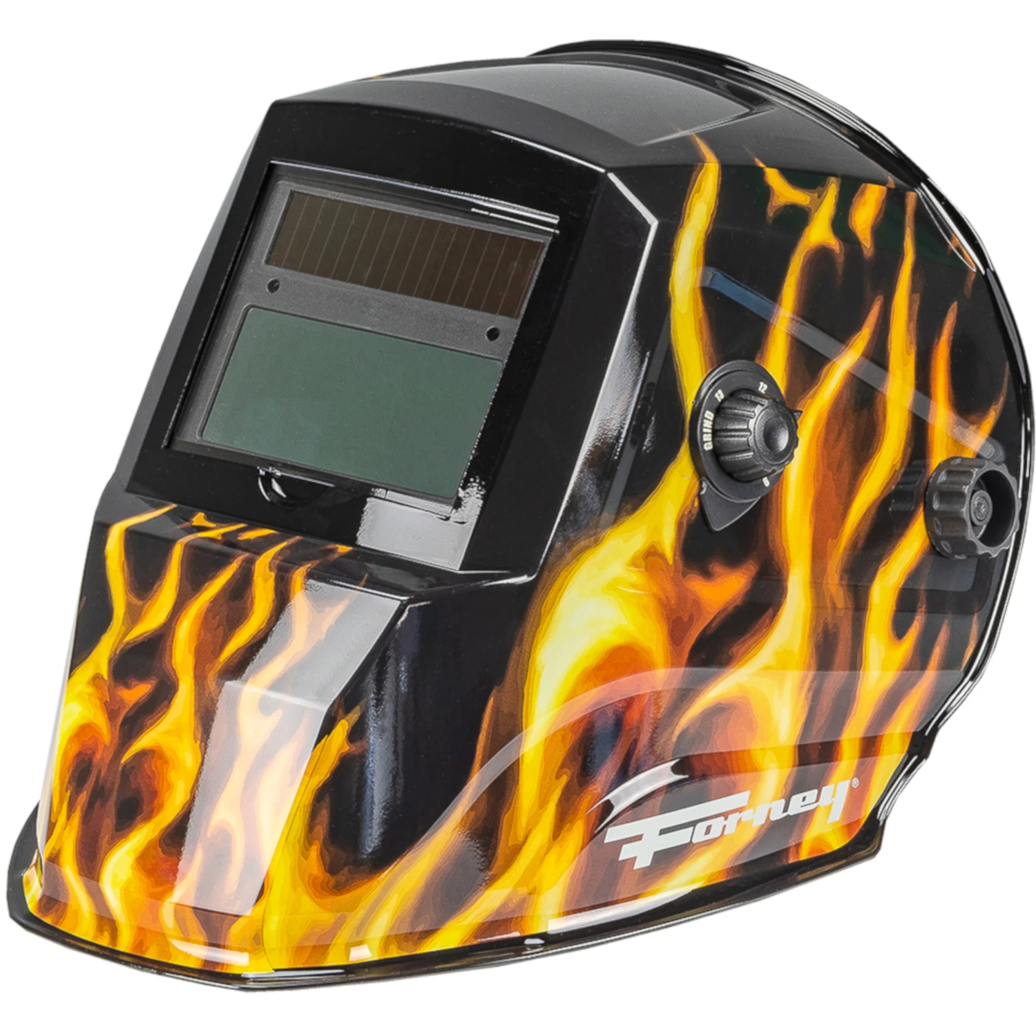 Forney Scorch Series 55859 ADF Welding Helmet, 5-Point Ratchet Harness Headgear, UV/IR Lens, 3.62 x 1.65 in Viewing