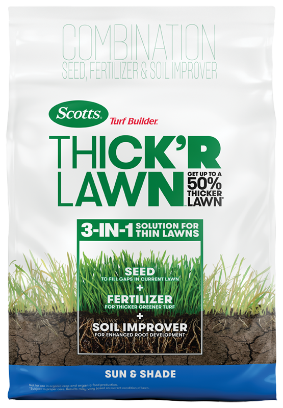 Turf Builder Thick'R Lawn Sun & Shade, 12 Lbs., Covers 4,000 Sq. Ft.