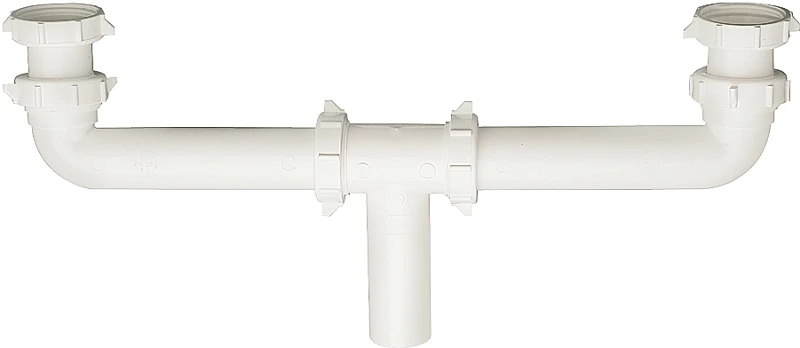 Pp930w Center Outlet Waste, 1-1/2 In Diameter, 16 In Length, Plastic, White