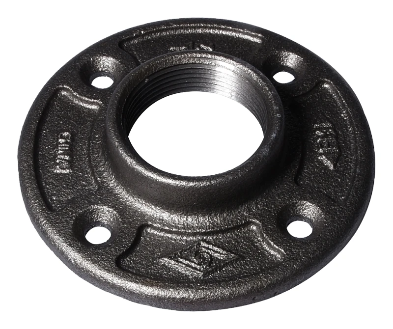 27-11/2b Malleable Floor Flange, 1-1/2 In, 4.6 In Diameter, Fip Connection