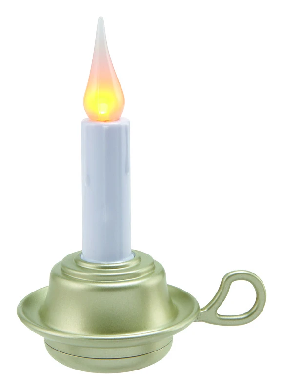 Led Plug-in Electric Candle Night Light, Pewter, 6.5 In. H, Model Fpc1255p