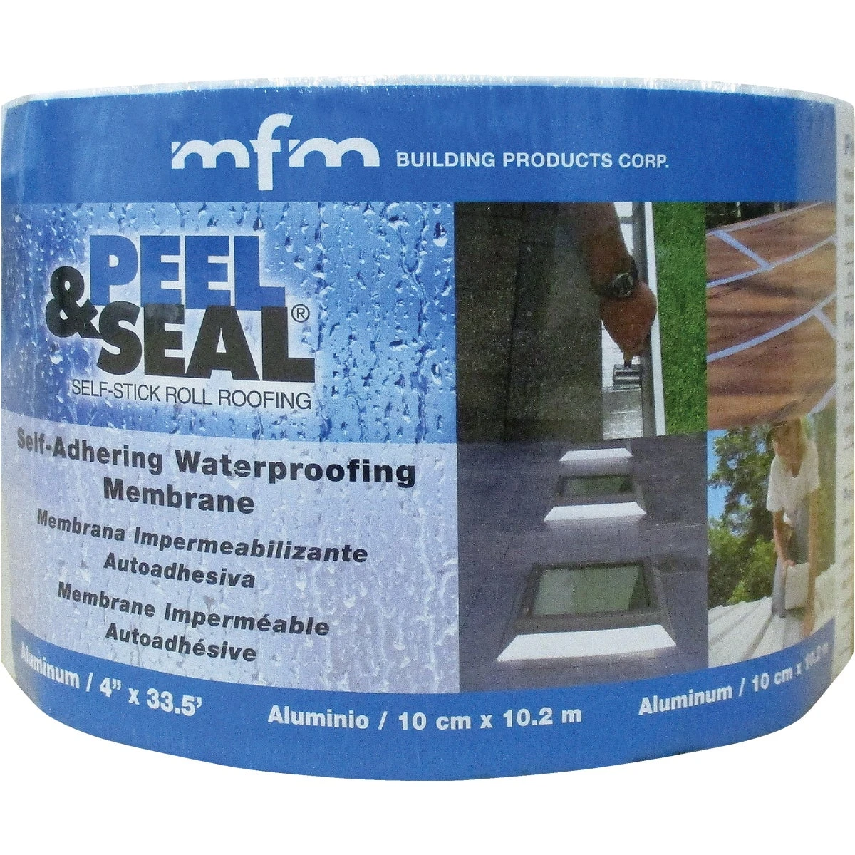 Peel & Seal 4 In. X 33.5 Ft. Aluminum Roofing Membrane, Model 50041, 45 Mil Thickness