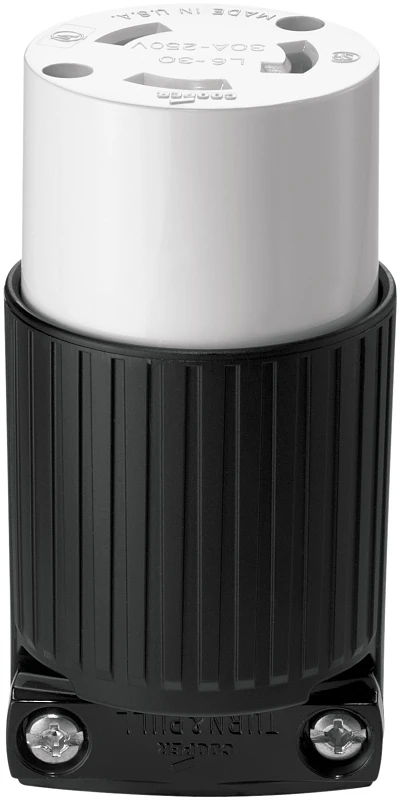 L630c 30 Amp Twist Lock Connector, 2-pole, 250 Volt, Nema L6-30
