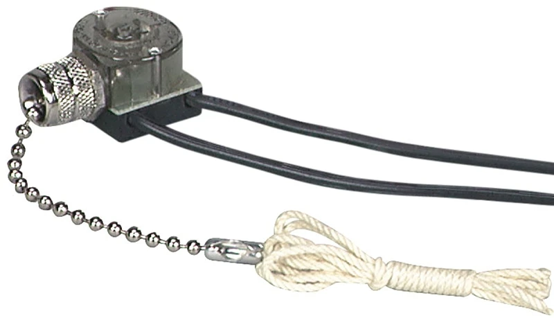 458np-box Canopy Pull Chain Switch, 1/3/6 A, 125/250 V, 6 Wire Leads