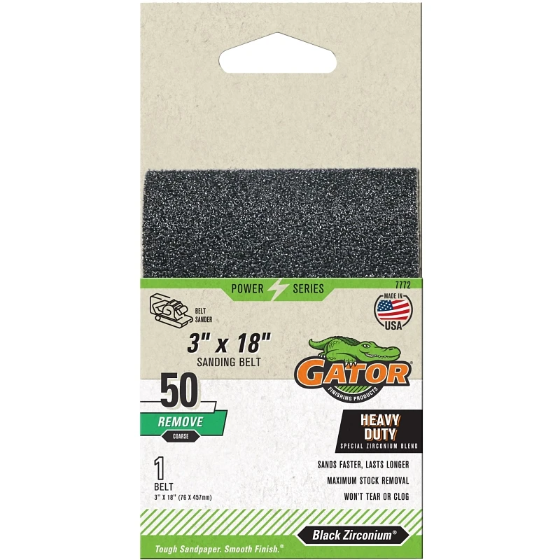 3" X 18" Sanding Belt, 50 Grit, Model 7772