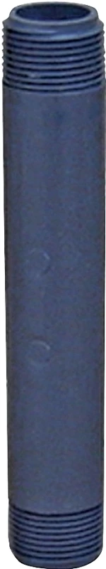 Genova 300 Series P-12-12 Pipe Nipple, 1/2 in, MIP, PVC, Gray, SCH 80 Schedule, 12 in L