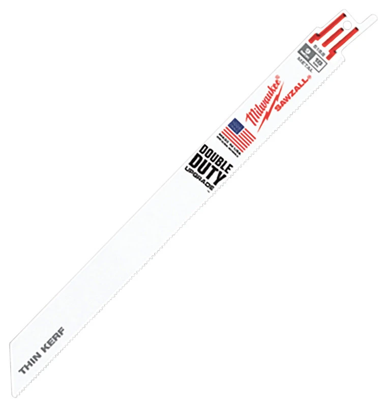 Milwaukee SAWZALL 48-00-5188 Reciprocating Saw Blade, 3/4 in W, 9 in L, 18 TPI Milwaukee SAWZALL 48-00-5188 Reciprocating Saw Blade, 3/4 in W, 9 in L, 18 TPI