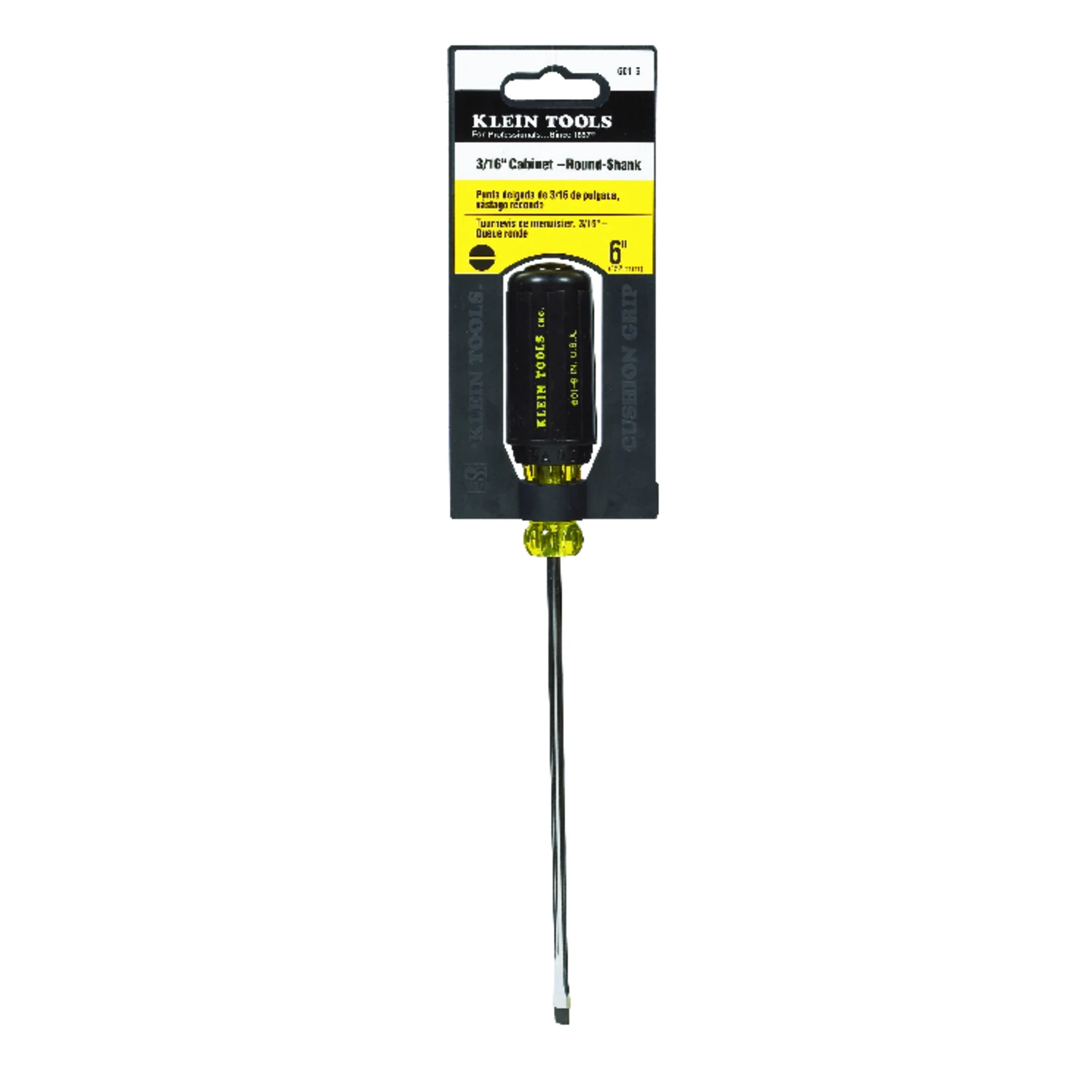 3/16 x 6-In. Cushion Grip Screwdriver With Cabinet Tip