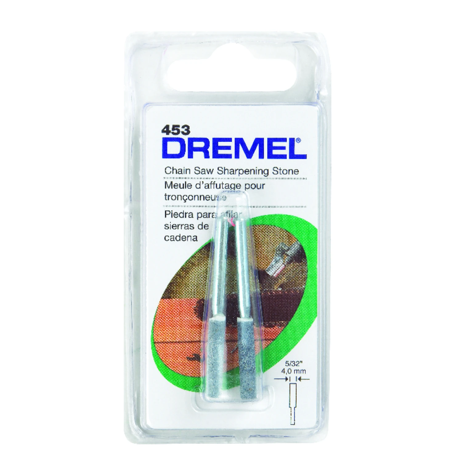 Dremel 453 Grinding Stone, 5/32 in Dia, 1/8 in Arbor/Shank, 120 Grit, Steel Abrasive