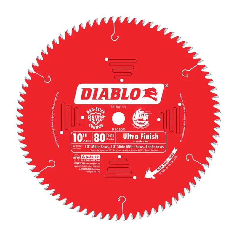 10 In. 80-tooth Tico Carbide Circular Saw Blade, 5/8 In. Arbor, 1 Pk