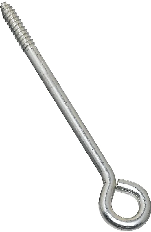 Lag Screw Eye, Zinc, 3/8 x 8 In.