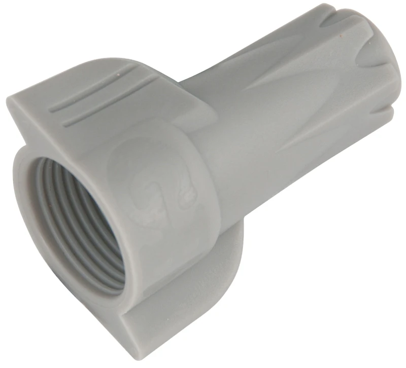 Wire Connector, Hexlock Screw-On, 18-6 AWG, Gray, 50-Pk.