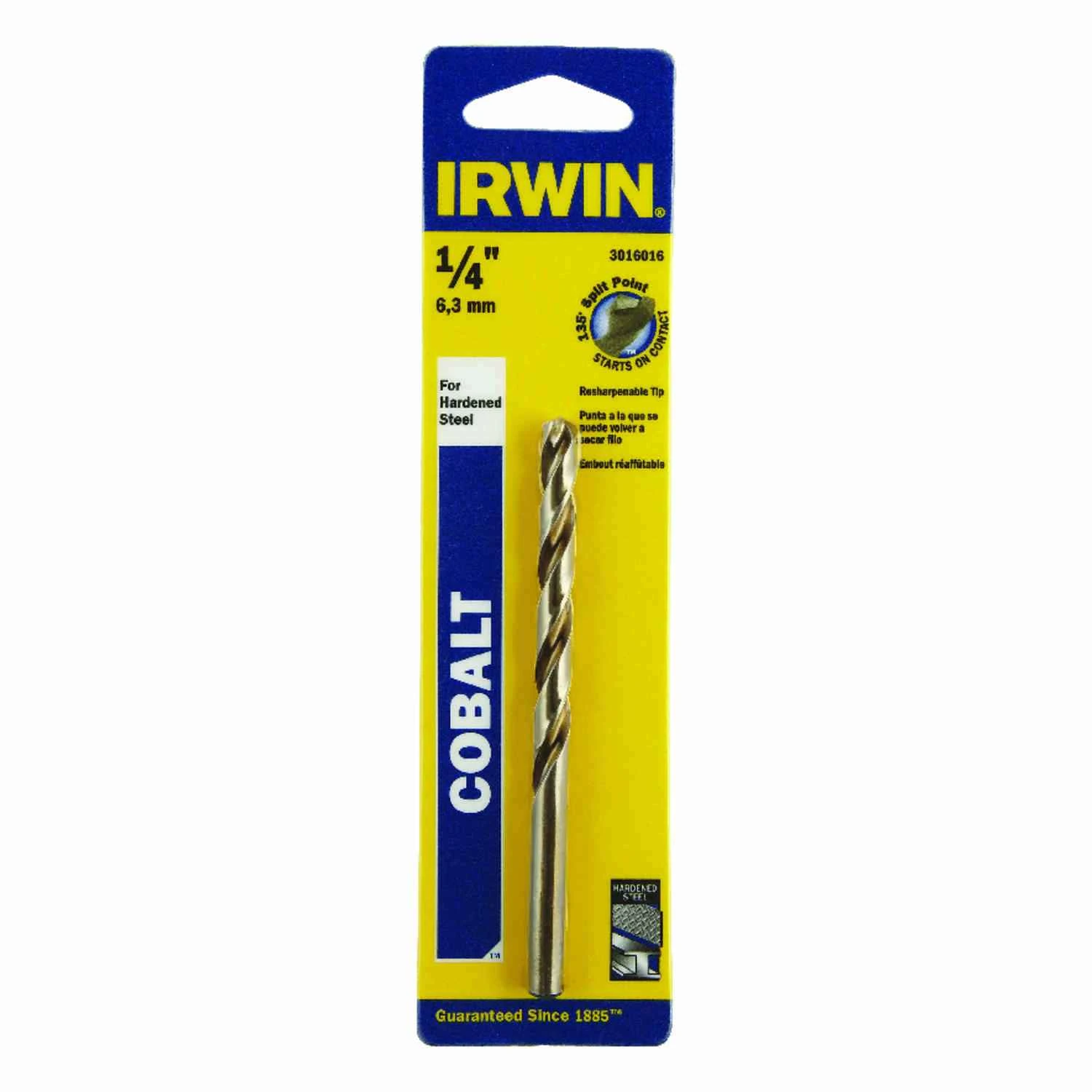 Cobalt Steel Drill Bit, .25-In.
