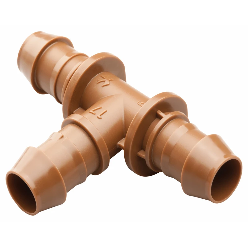 1/2 In. Barb Drip Irrigation Tee (4-pack) - Connects 3 Tubing Pieces