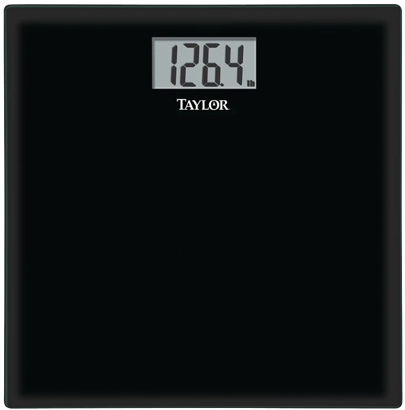 Digital 400 Lb. Glass Bath Scale With Lcd Display, Black