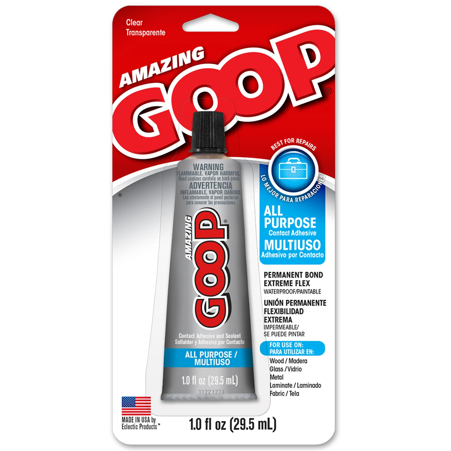 All Purpose Contact Adhesive & Sealant, Clear, 1 oz.