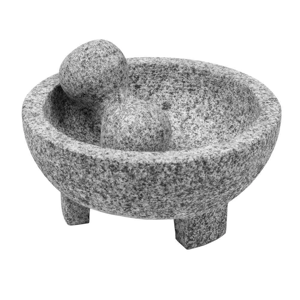 8-inch Granite Molcajete Mortar & Pestle For Traditional Mexican Cooking