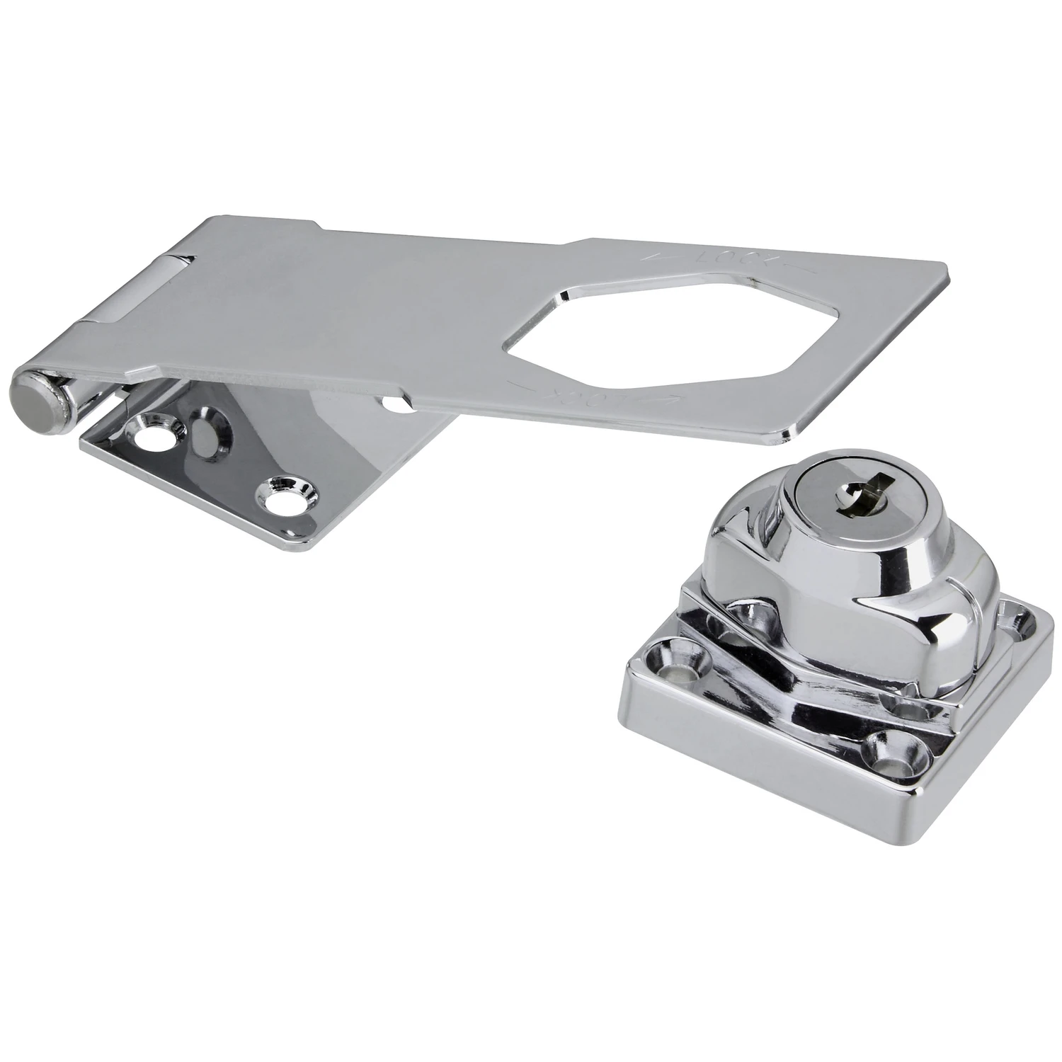4-1/2 In. Chrome Key Hasp Lock