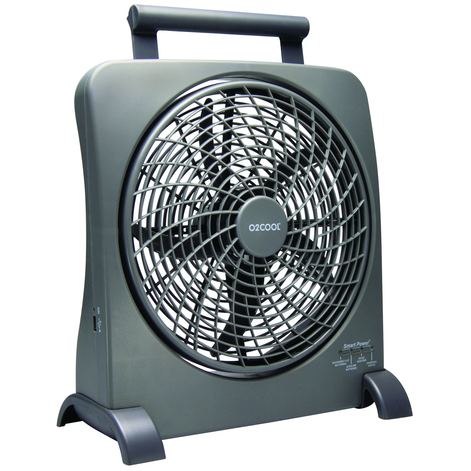 Smart Power 10 Inch 2-speed Rechargeable Table Fan With Usb Port