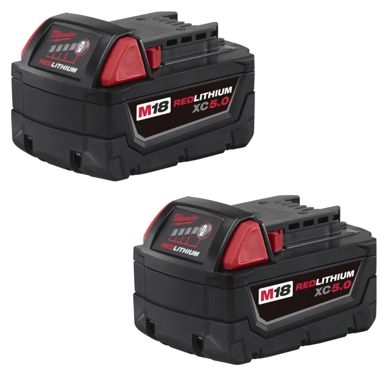 M18 Redlithium Xc 5.0 Ah Lithium-ion Extended Capacity Battery Pack (2-pack) 18v