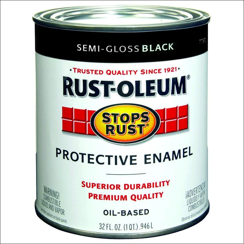 Rust-Oleum 7798502 Stops Rust Protective Enamel, Semi-Gloss Black, 1 Qt. Rust-Oleum 7798502 Stops Rust Protective Enamel, Semi-Gloss Black, 1 Qt.