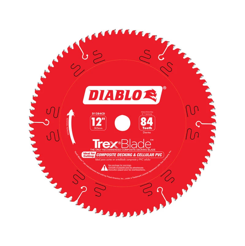 Diablo D1284CD Circular Saw Blade, 12 in Dia, 1 in Arbor, 84-Teeth, Carbide Cutting Edge