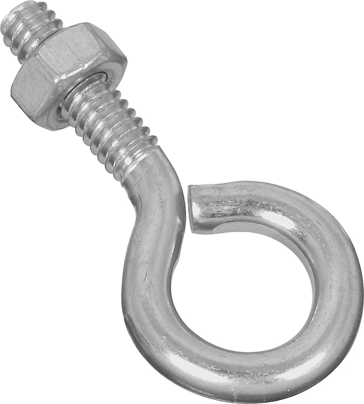 Eye Bolt, Zinc, 1/4 x 2 In.