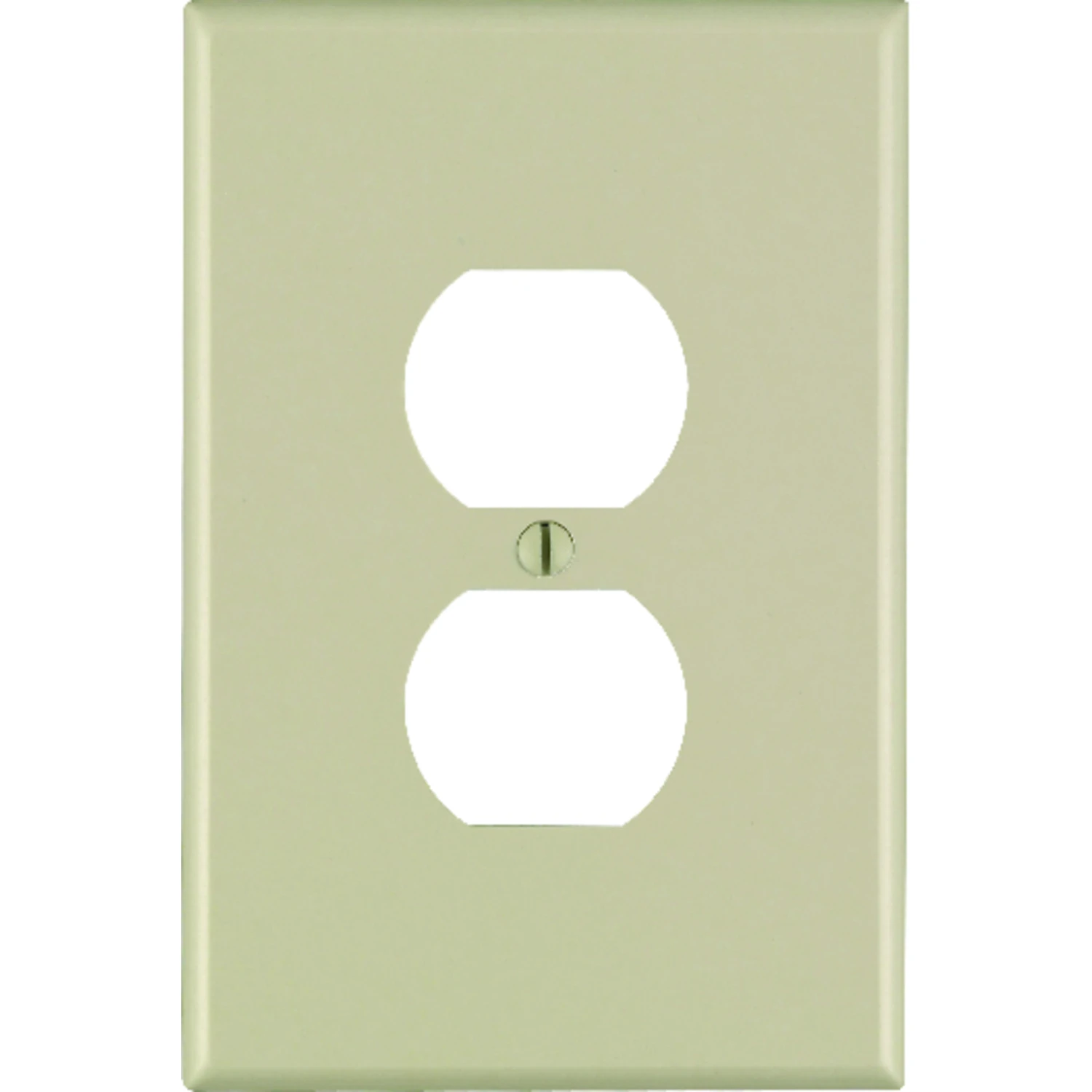 Leviton 86103 Wallplate, 5-1/4 in L, 3-1/2 in W, 1-Gang, Thermoset Plastic, Ivory, Smooth