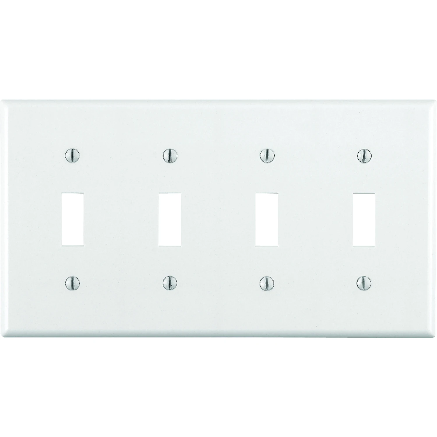Leviton 001-88012-000 Wallplate, 4-1/2 in L, 8.18 in W, 4-Gang, Thermoset, White, Smooth Leviton 001-88012-000 Wallplate, 4-1/2 in L, 8.18 in W, 4-Gang, Thermoset, White, Smooth