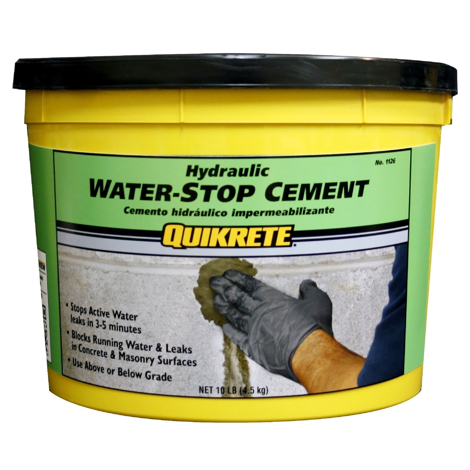 Hydraulic Water Stop Cement, 10-Lb.