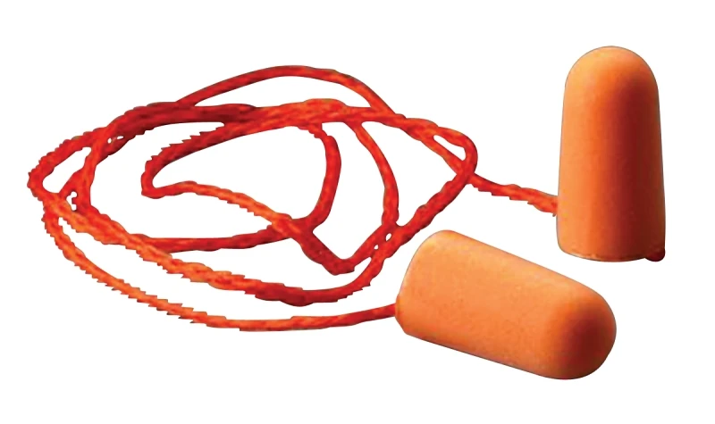 3M 1110 Ear Plugs, 29 dB NRR, Tapered, Polyurethane, Orange