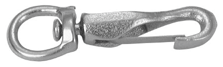 Swivel Spring Snap, Round Eye, Nickel Plated, #334, 3/8-In.