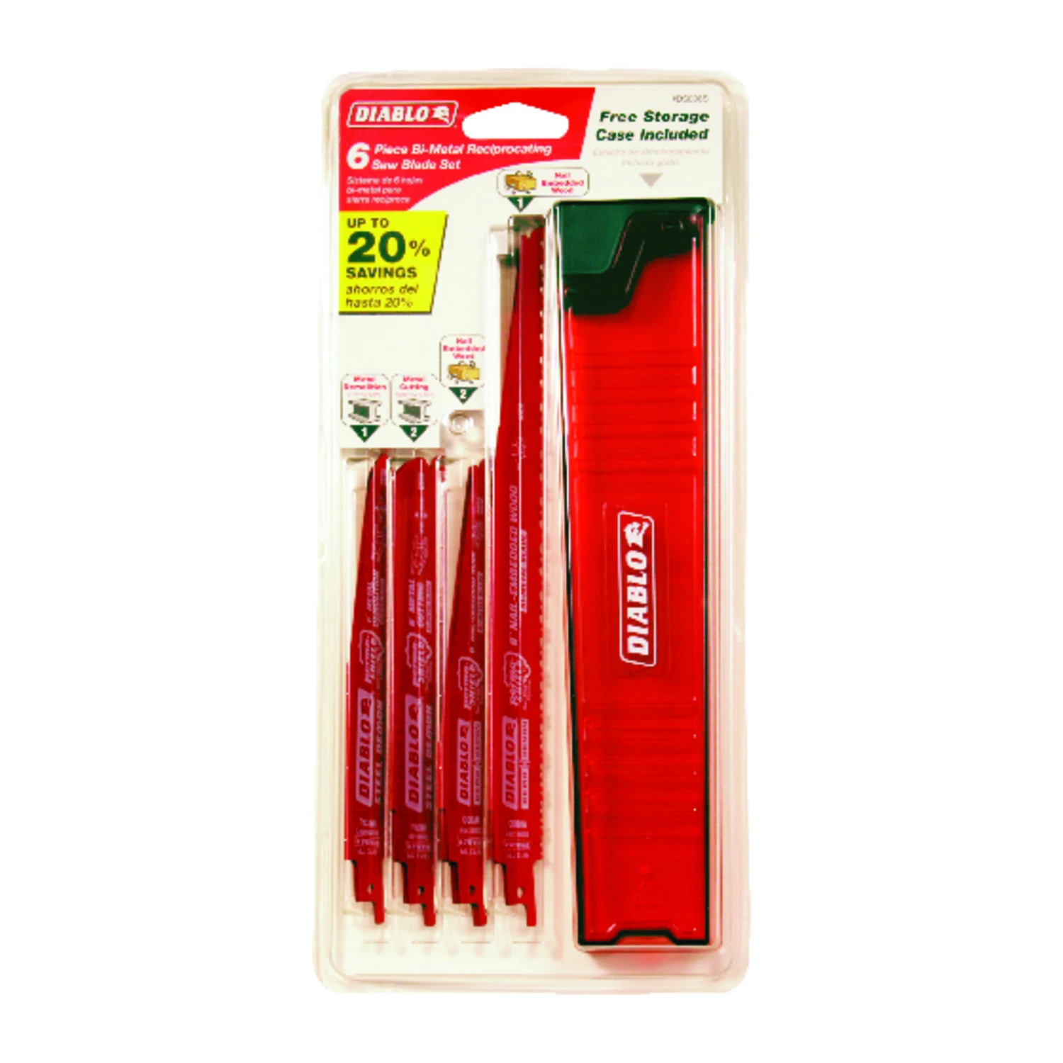 Diablo DS006S Reciprocating Saw Blade Set, Steel & Demolition, 6-Pc.