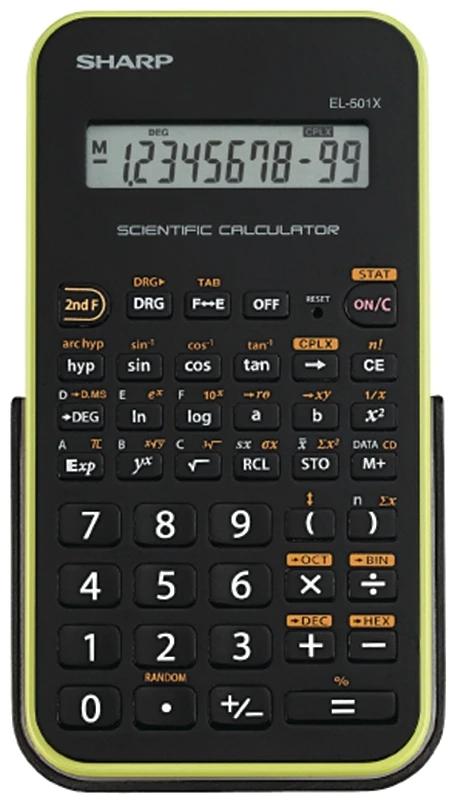 El-501xbgr Scientific Calculator, 10-digit Lcd Display, 131 Functions, Black/green