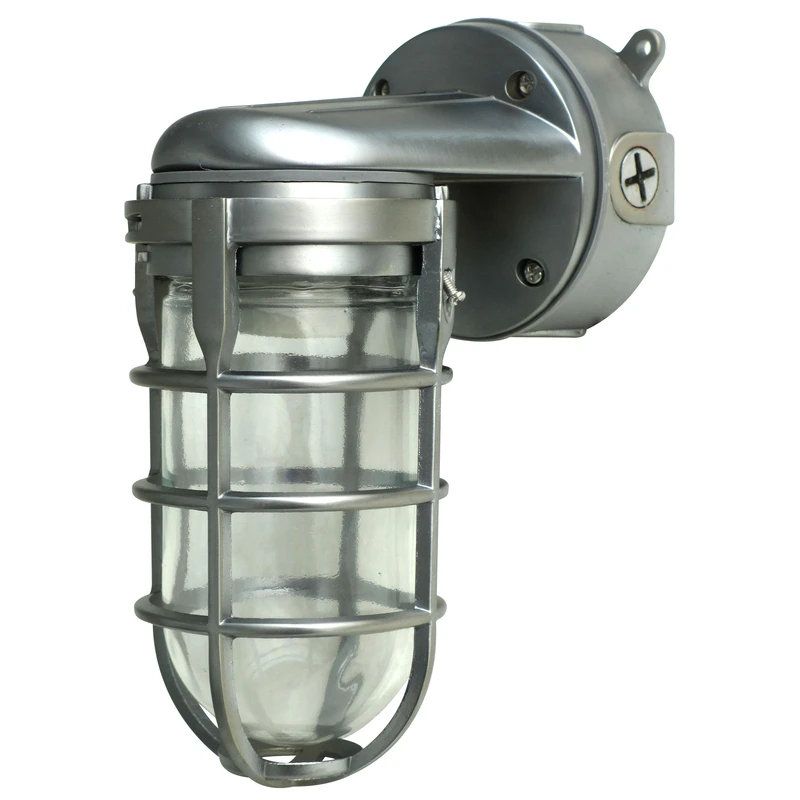 L1707sv Weather Tight Light Fixture - 100w Silver Outdoor Wall Mount