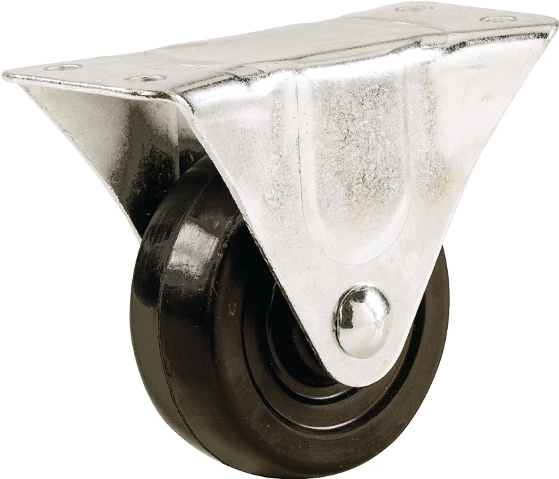 2 In. Rubber Rigid Plate Caster 90 Lb Load Capacity Model 9481 1 Pk