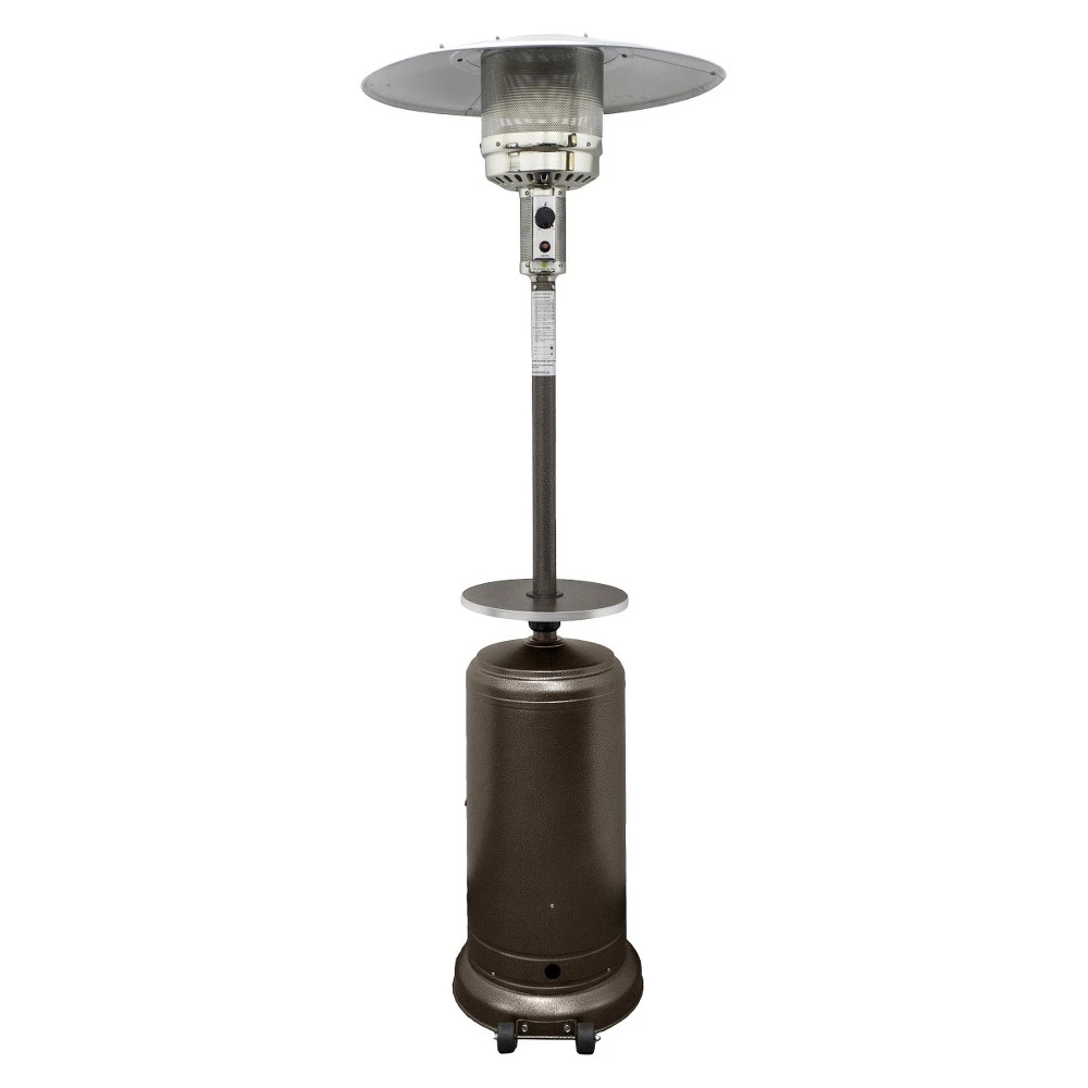 41,000 Btu Hammered Bronze Gas Patio Heater With Adjustable Table