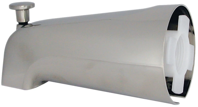 Tub Spout With Diverter, Universal, Brushed Nickel
