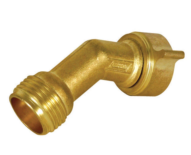Camco USA 22605 Hose Elbow with Gripper, Male Thread x Hose Barb, Brass