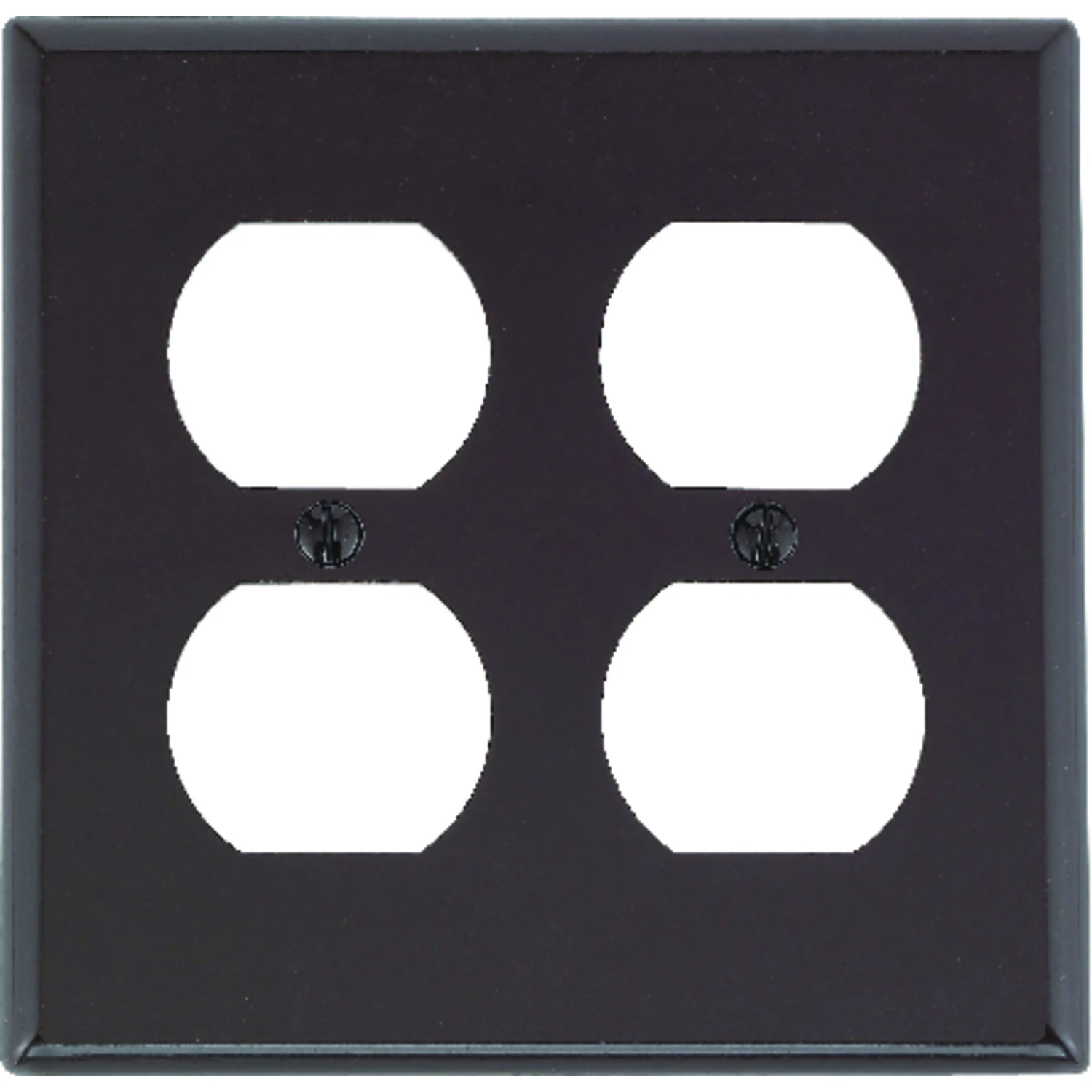 Leviton 85016 Wallplate, 4-1/2 in L, 4-9/16 in W, Standard, 2-Gang, Thermoset Plastic, Brown, Smooth, Device Mounting