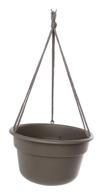 12 In. Dura Cotta Hanging Basket - Charcoal Color, Model Dchb12-908